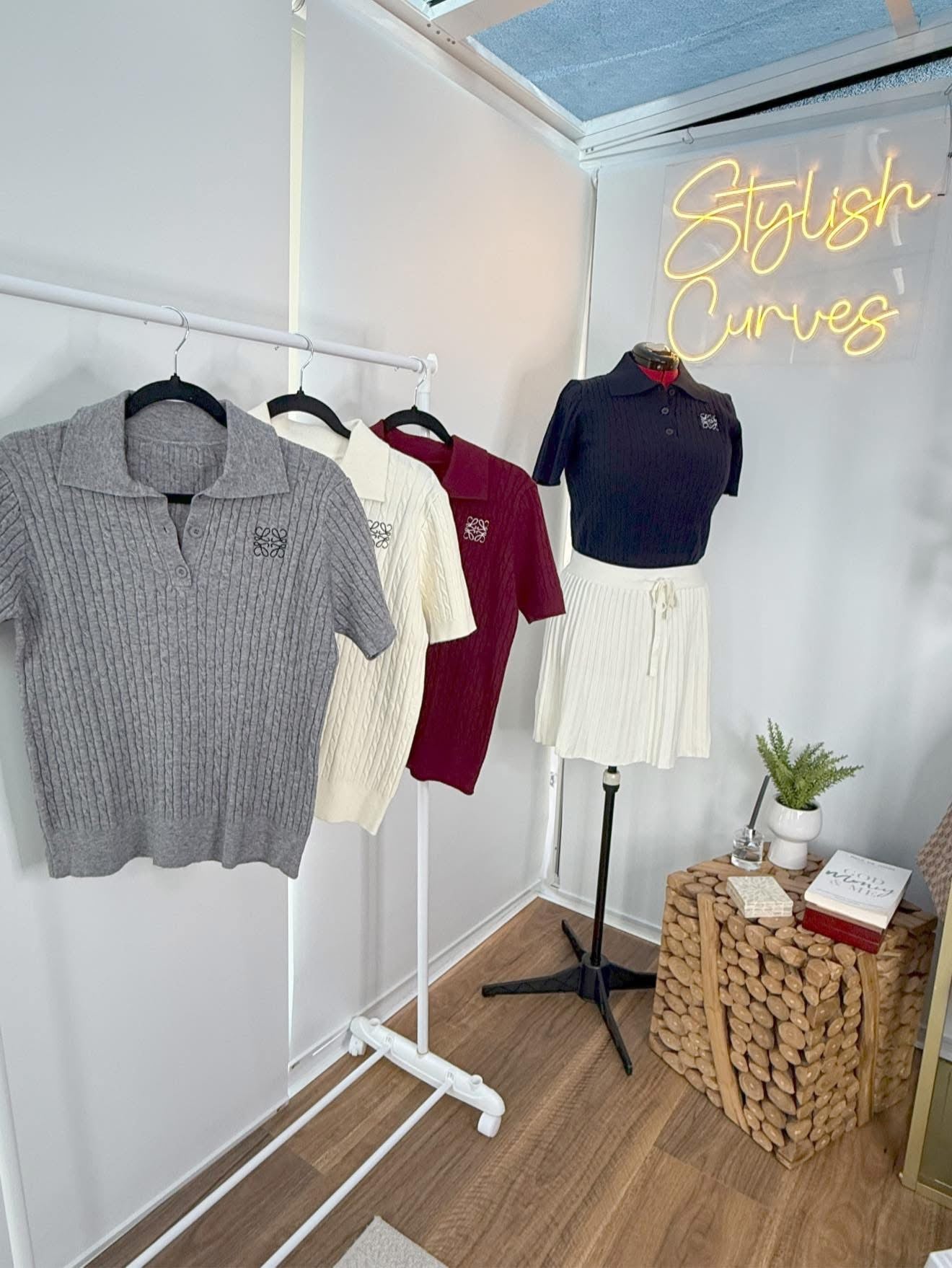 Collared knitted top